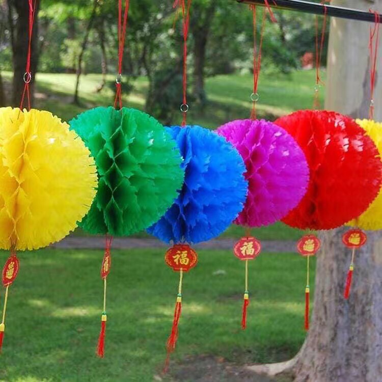 Đèn lồng trang trí 5 màu nhiều kích thước 22cm 28cm 36cm
