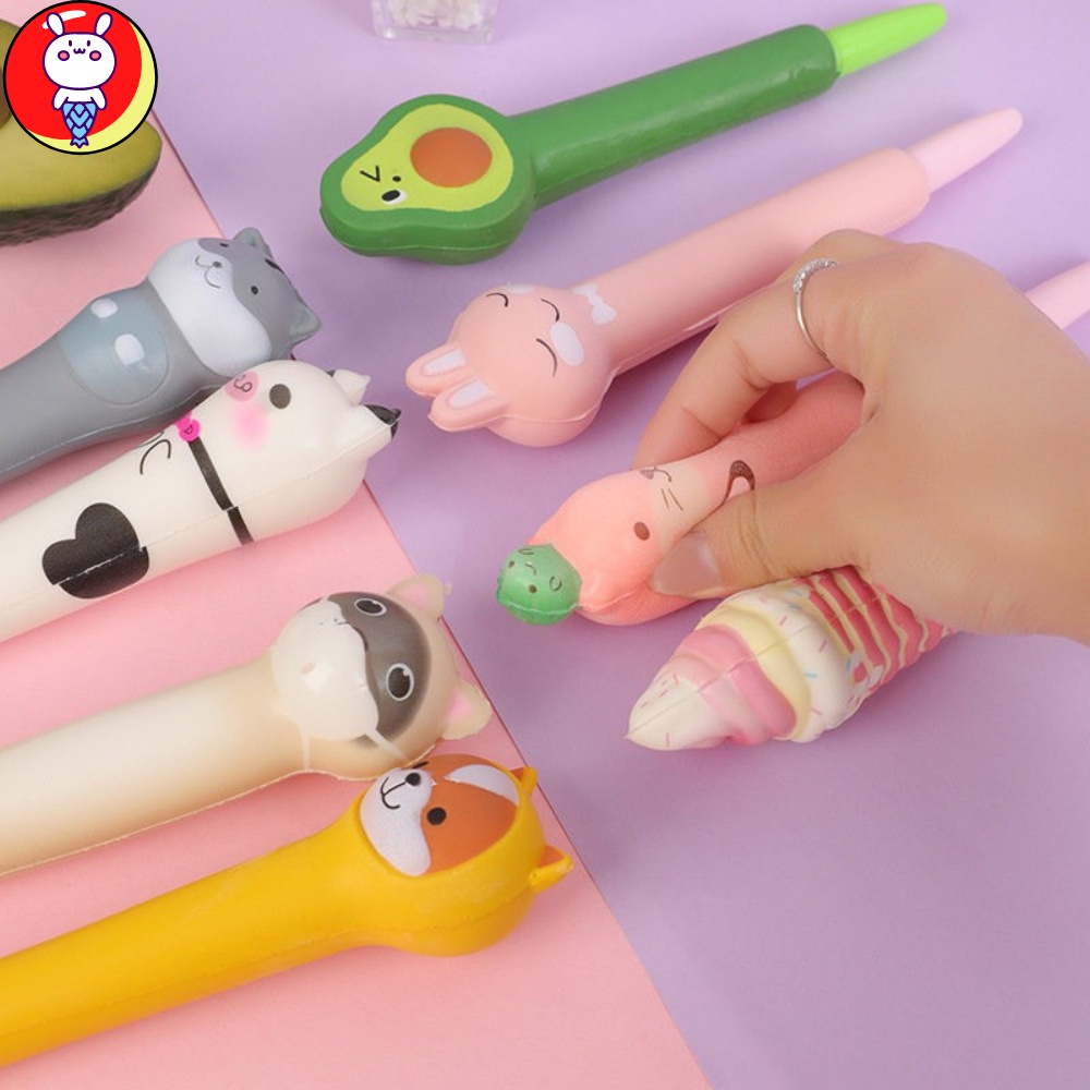 Bút nước Squishy nhiều mẫu dễ thương mực đen