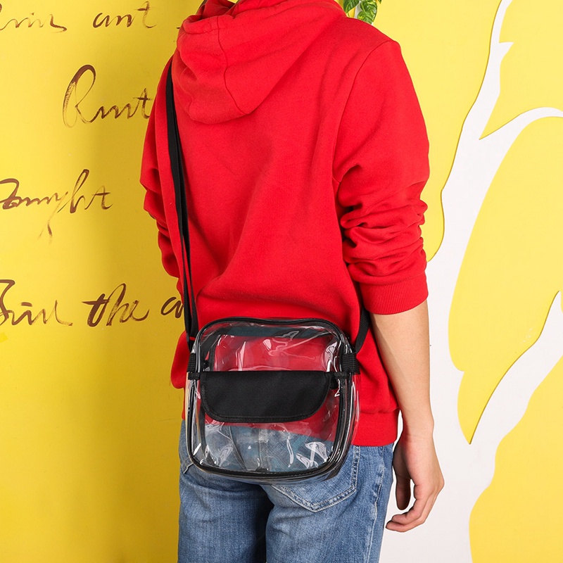 Túi Đeo Chéo Bằng PVC Trong Suốt Chống Thấm Nước Với Dây Đeo Tùy Chỉnh Thời Trang Cho Nam Và