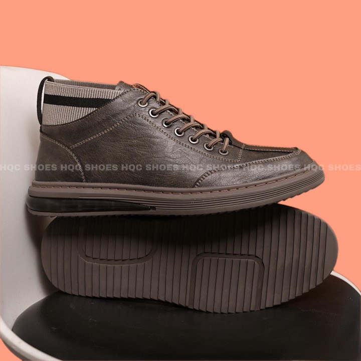 Giày da nam HQC SHOES chất liệu da bò cao cấp mềm mại phong cách trẻ trung năng động HQ332