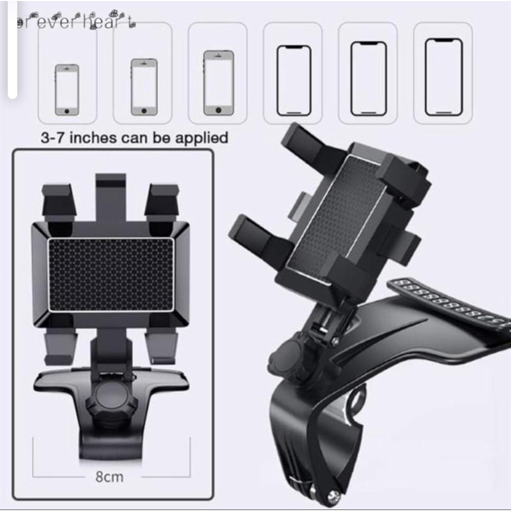 Giá đỡ kẹp điện thoại đa năng để trên xe hơi ô tô xoay 360 độ chống rung treo đa điểm trên taplo, gương chiếu hậu | BigBuy360 - bigbuy360.vn