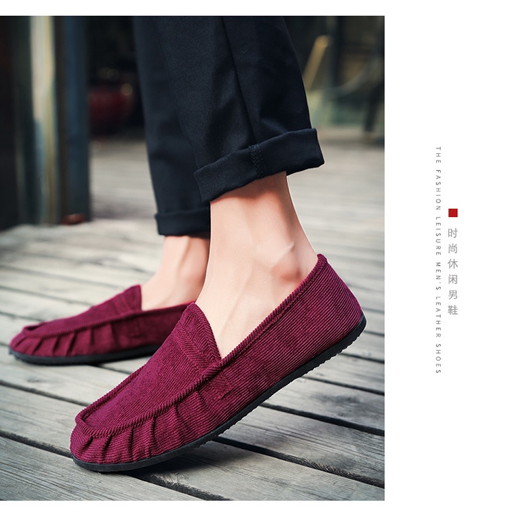 Giày Lười Vải Canvas Phong Cách Hàn Quốc Thời Trang Mùa Thu Cho Nam