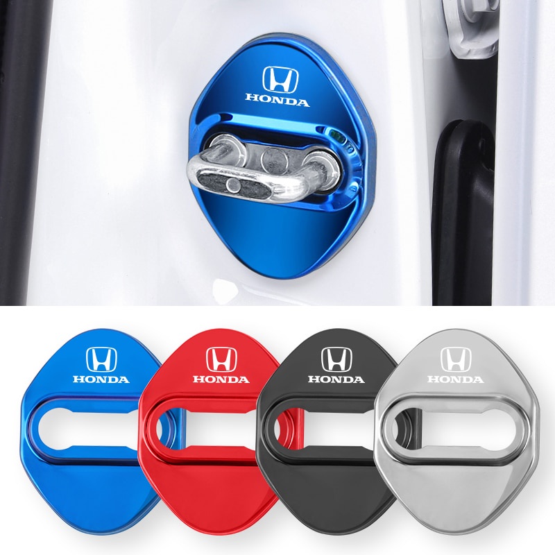 Bộ 4 Miếng Dán Bảo Vệ Khóa Cửa Xe Hơi Honda Civci FIT Jazz Accord Prelude CRV 5th City CRZ CRX HRV Pilot B-series