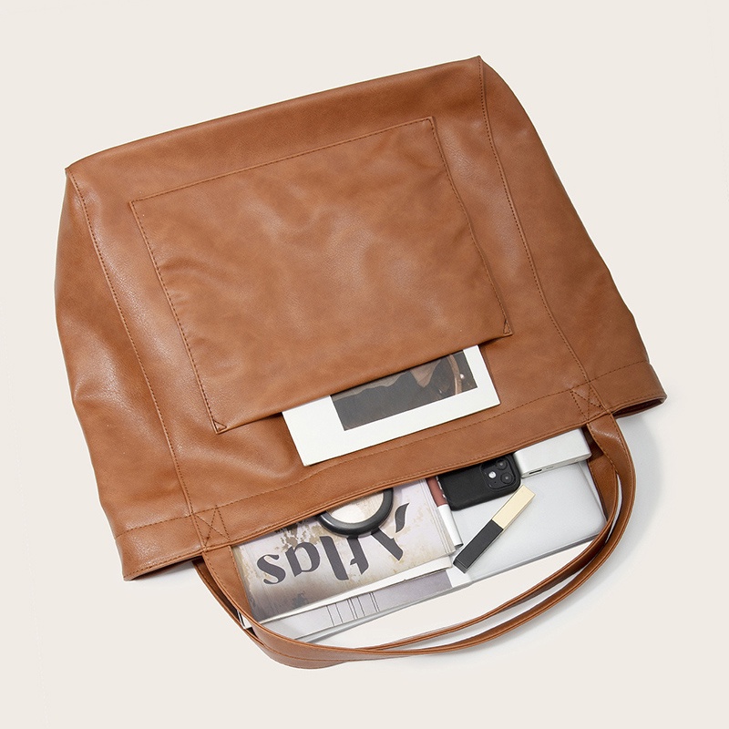 Túi Xách Đeo Vai Da Sáp Dầu Mềm Mại Dung Tích Lớn Phong Cách retro Cho Nữ