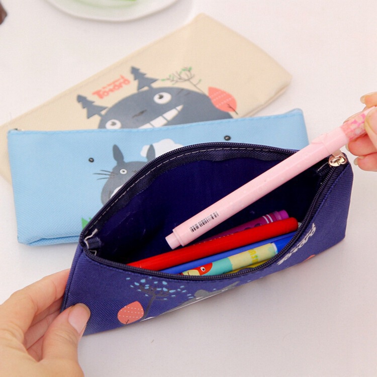 Bóp Viết Nhỏ Có Khóa Kéo In Họa Tiết Hoạt Hình Dễ Thương Cho Học Sinh