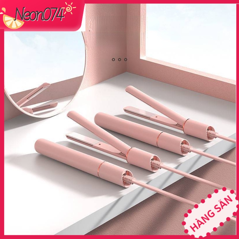 Neon074 máy ép duỗi tóc thẳng mini tạo kiểu tóc mái mart - Mini USB Uốn Phẳng Di Động Làm Nóng Nhanh Chống Da Đầu Cho Du Lịch Ký túc xá Tại Nhà
