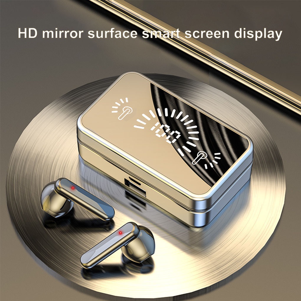 Tai nghe nhét tai mini S20 Bluetooth 5.2 không dây thể thao phối mặt gương với 3D Touch LED chống thấm nước