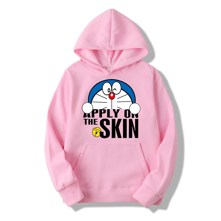 ⚡12.12⚡ Doraemon fashion daisy print ulzzang áo khoác có mũ trùm đầu plus size nam & nữ áo khoác dài tay cặp đôi áo khoác rời áo khoác ngoài