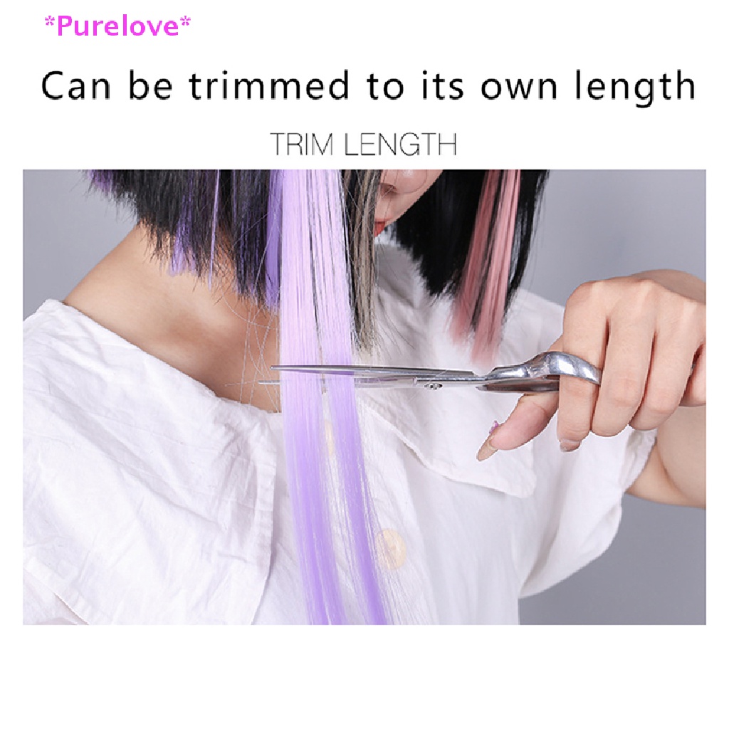 Tóc Giả Màu Gradient Kèm Kẹp Tóc Giả Thời Trang Dành Cho Nữ Mới