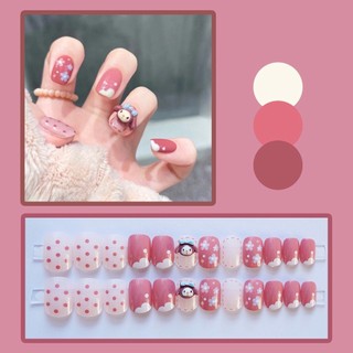 Móng giả Set 24 móng tay kèm chai keo dán