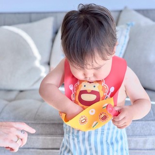 Yếm Silicon Ăn Dặm Cổ Dán Cho Bé Marcus & Marcus, Từ 6 Tháng - Marcus