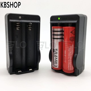 Bộ sạc đôi đa năng 3,7v kèm 2 cục pin đỏ 3,7v 18650