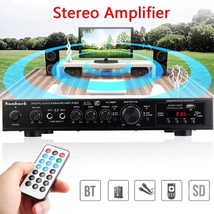 Ampli bluetooth Sunbuck AV-298BT - Hàng chính hãng - Công suất 500W, độ phân giải cao, nhạc âm thanh siêu trầm