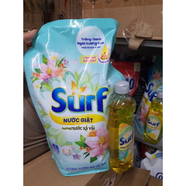 Nước giặt surf 3.3kg màu hồng/ xanh