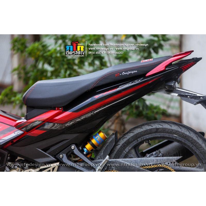 TEM RỜI mẫu Y15ZR 2022 họa tiết bắt mắt cho Exciter 150 đỏ đen