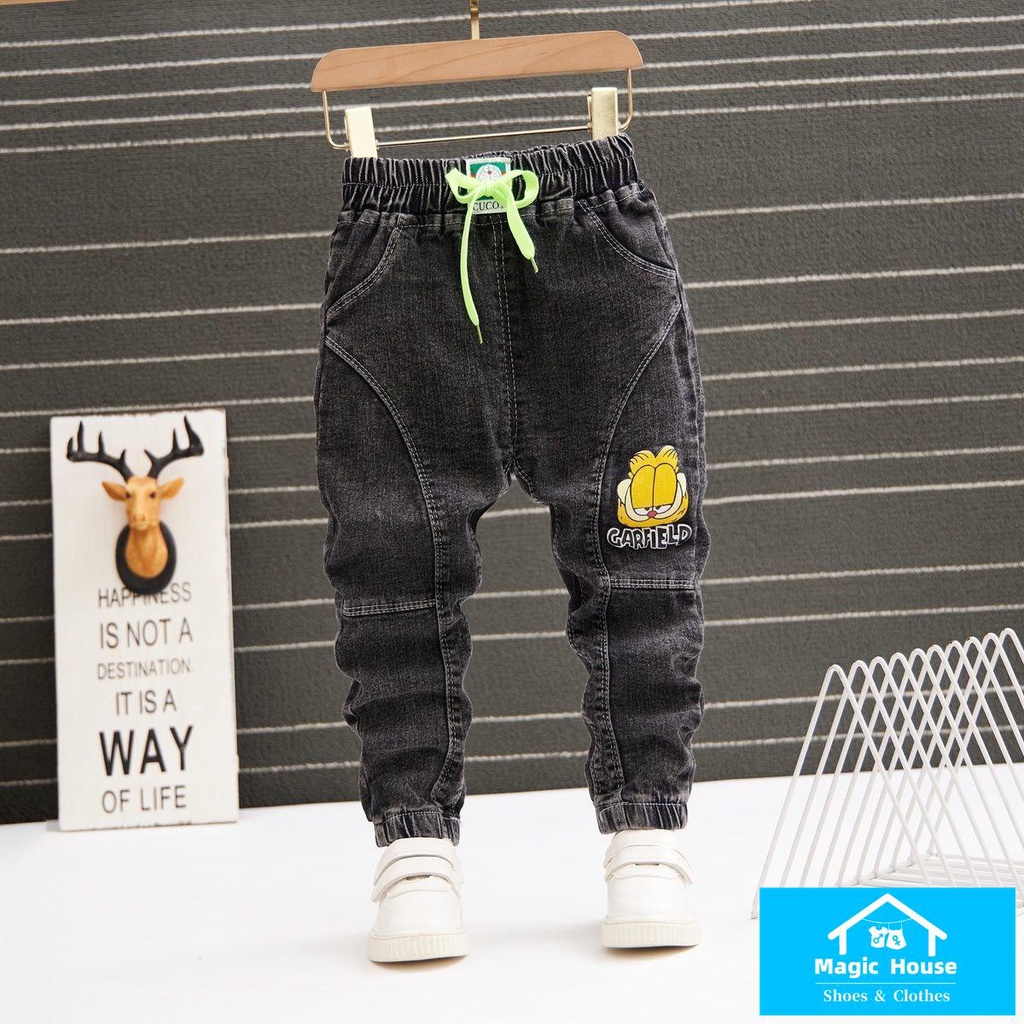 M & H ~  Quần Jean Dáng Ôm Phong Cách Thể Thao Thời Trang Thường Ngày Cho Bé Trai