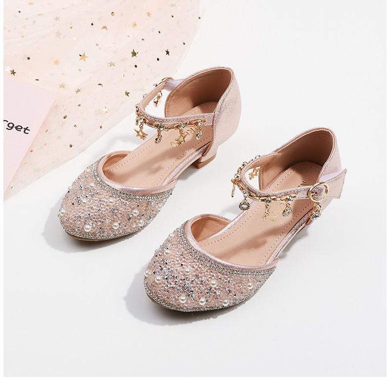 Giày công chúa cao gót cho bé gái kiểu búp bê xinh xắn - Hàng cao cấp