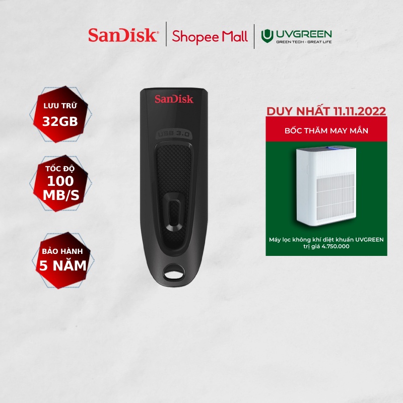USB 3.0 SanDisk CZ48 32GB Ultra upto 100MB/s