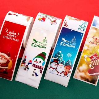 Set 10 ticker Giáng Sinh dán hộp quà, túi giấy Noel