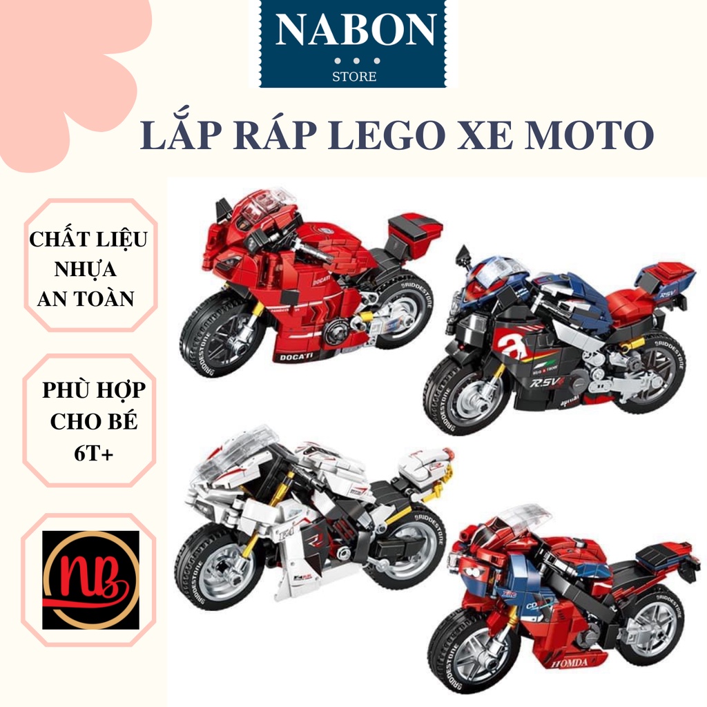 Đồ Chơi Lắp Ráp Lego Xe Moto Xe Máy Thể Thao Cho Bé Siêu Ngầu Hơn 400 Chi Tiết - NABONSHOP