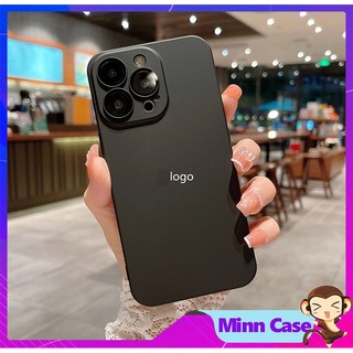 Ốp điện thoại iphone PC cứng nhám chống vân tay có kính bảo vệ camera cho 14 13 11 Pro MAX 14 Plus 12 Pro MAX MinnCase