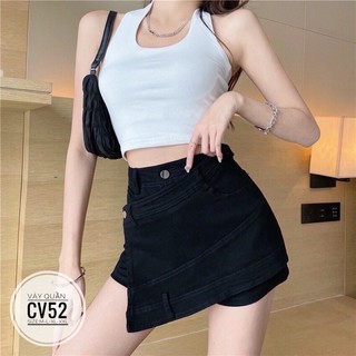 Chân váy body bigsize vạt chéo kaki
