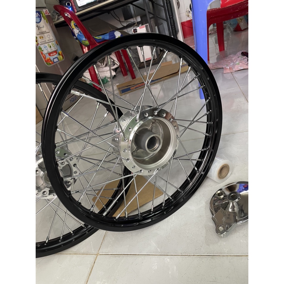 CĐN trước đĩa sau đùm crom dành cho wave 100 và dream và wave s