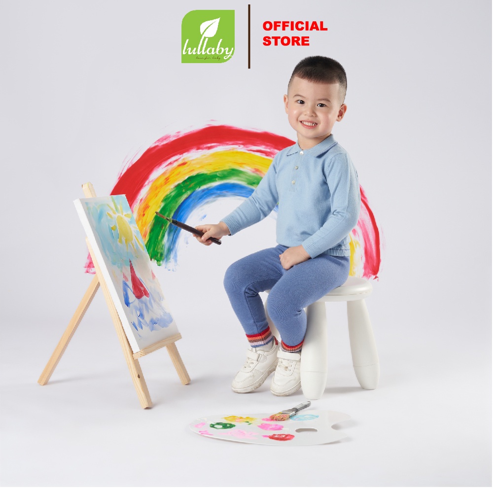 Áo len polo bổ nẹp bé trai Lullaby NHL305M - NHL306M - NHL317M