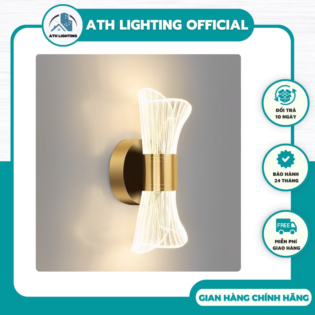 Đèn Ốp Tường ATH LIGHTING Điện 220v Loại Đèn Led 3 Chế Độ Màu Trang Trí Trong Nhà, Lối Đi, Cầu Thang, Phòng Ngủ