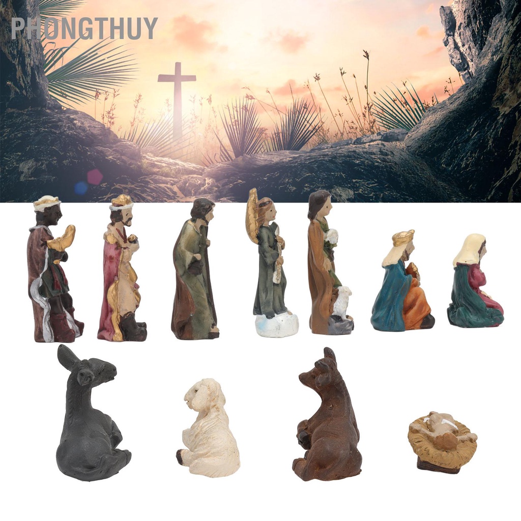 Set 11 Tượng Chúa Giêsu - Bộ Tượng Noel Chúa Giáng Sinh Để Bàn Trang Trí Quà Tặng Cho Ngày Lễ