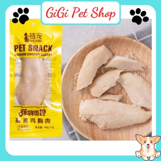 Snack thịt ức gà chín thơm ngon thức ăn cho thú cưng bổ sung dinh dưỡng phù hợp mọi lứa tuổi chó mèo - GiGi Pet Shop
