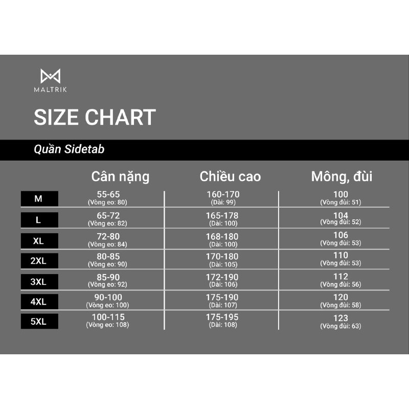 Quần âu bigsize nam cạp cao Sidetab Maltrik, quần tây form rộng chất liệu tuyết mưa cao cấp có size lớn đến 120kg