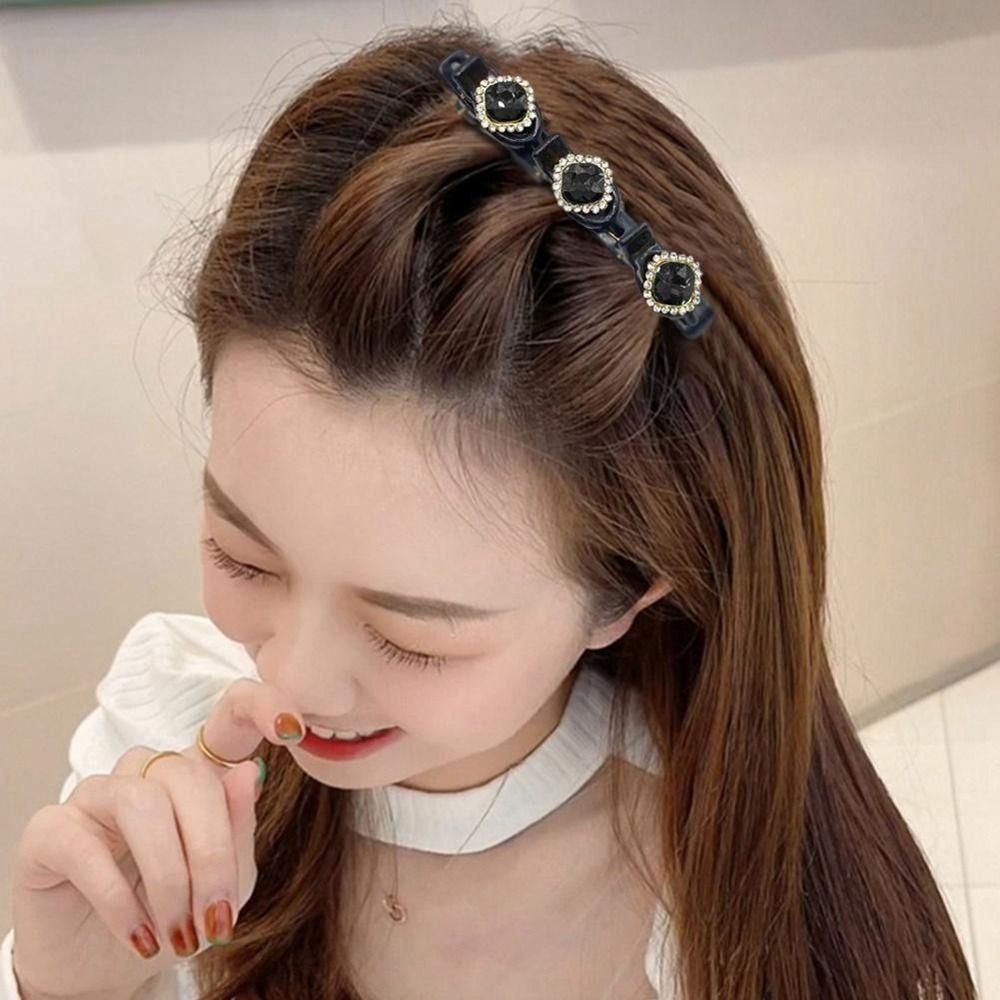 Epoch Kẹp Tóc Dạng Xoắn Hai Lớp Dành Cho Nữ|Bông Tai Đính Đá Zircon Phong Cách Hàn Quốc|Kẹp Tóc Đính Đá Xinh Xắn Cho Bé Gái