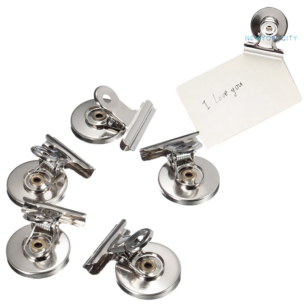 5 Giá Đỡ Ghi Chú Bằng Thép Không Gỉ Gắn Tủ Lạnh