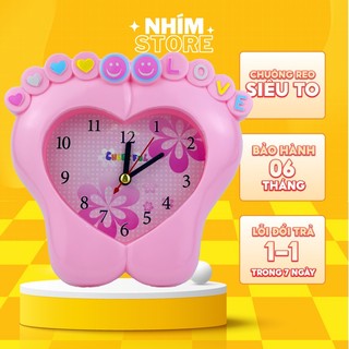 Đồng Hồ Báo Thức Hình Bàn Chân Đáng Yêu, Đồng Hồ Báo Thức Để Bàn Chuông Lớn - Nhím Store Đồng Chuông Kêu To Giá Rẻ