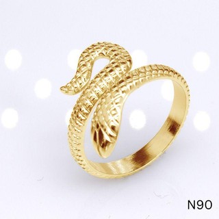 Nhẫn mẫu rắng titan không đen rỉ N90