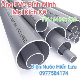 Ống pvc nhựa bình minh ø114 - bảo hành chính hãng