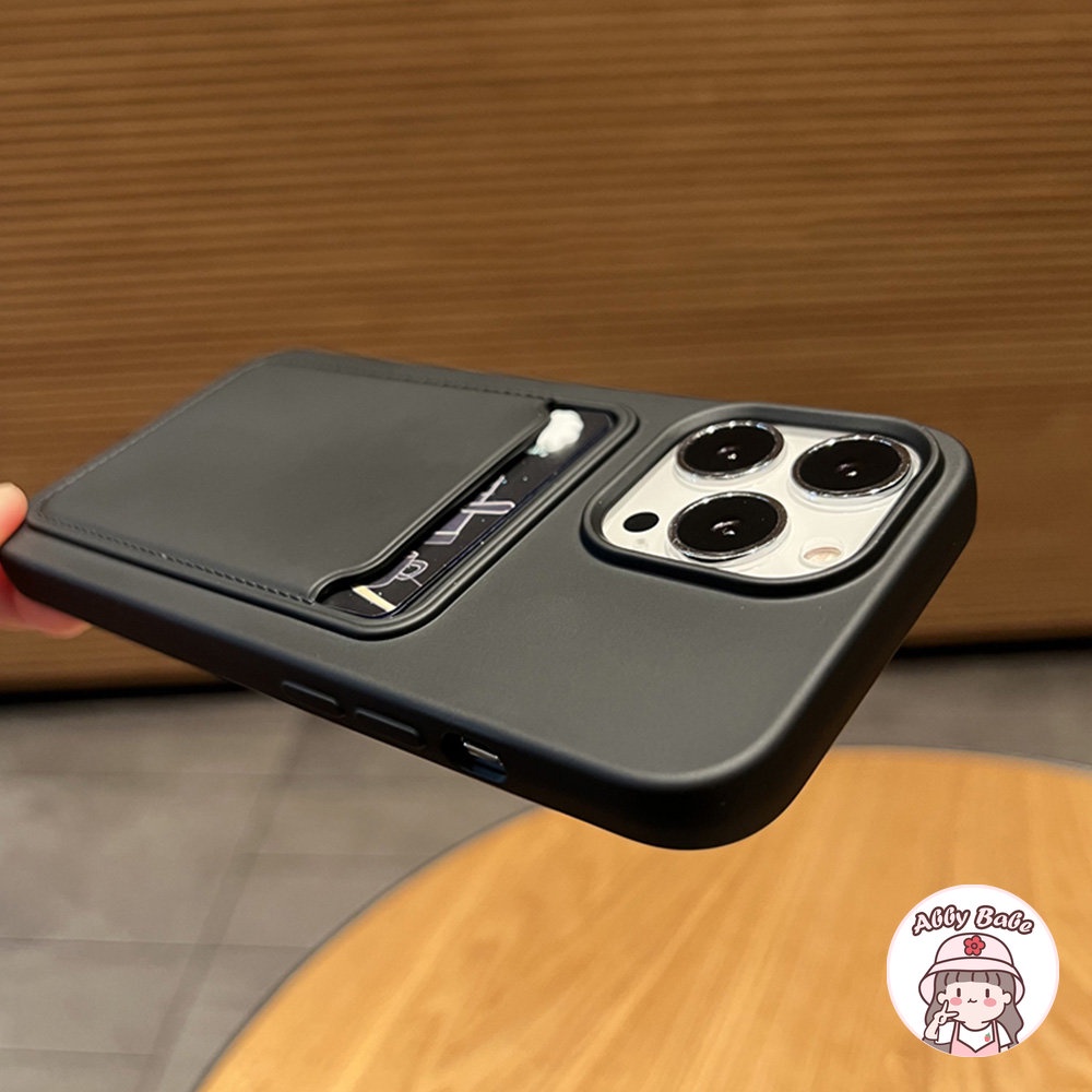 Ốp Điện Thoại TPU Silicon Mềm Chống Bụi Có Ngăn Đựng Thẻ Cho Iphone 14 Pro Max 11 7Plus 13 12 11 Pro Max