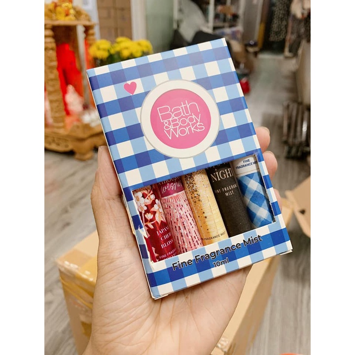 Set Body Mist  5 Mùi Chiết Mix Bath & Body Works Random