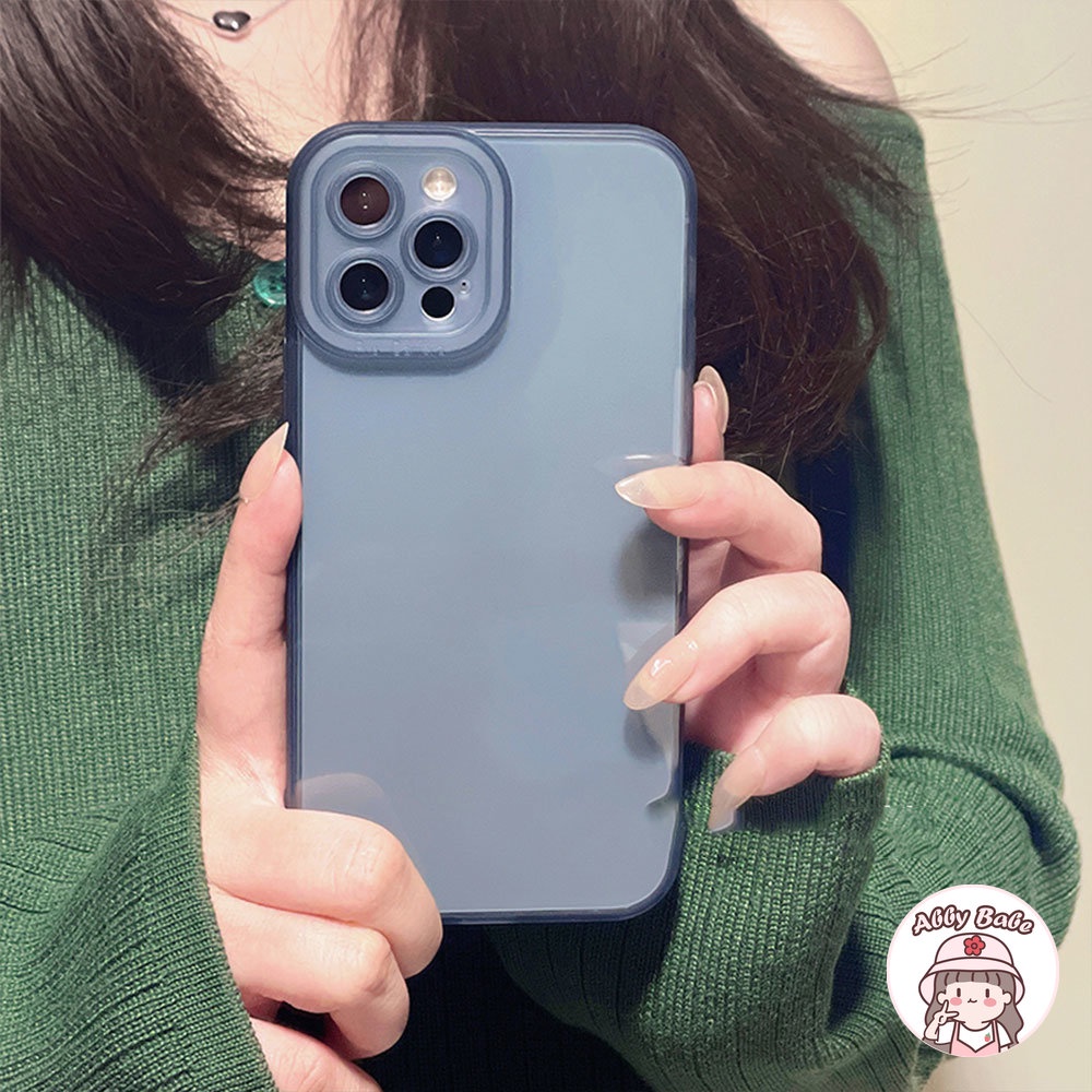 Ốp Điện Thoại TPU Mềm Chống Sốc Trong Suốt Viền Đen Đơn Giản Thời Trang Cho IPhone 14 Pro Max 11 7Plus 13 12 11 Pro Max