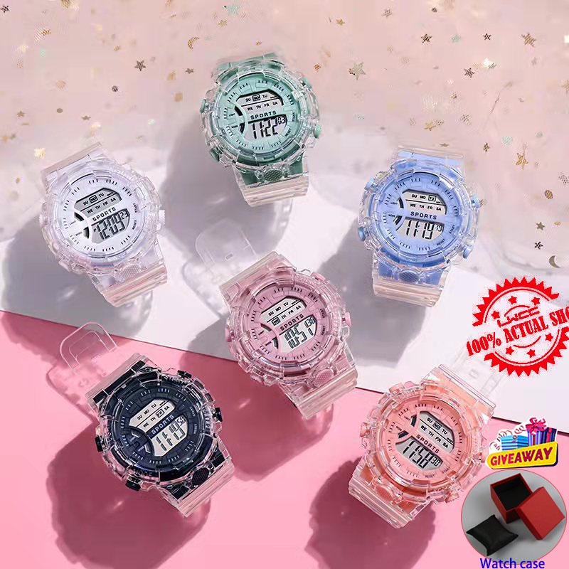 LED Đồng hồ điện tử nam nữ đồng hồ thông minh Chống thấm nước, hộp đồng hồ miễn phí