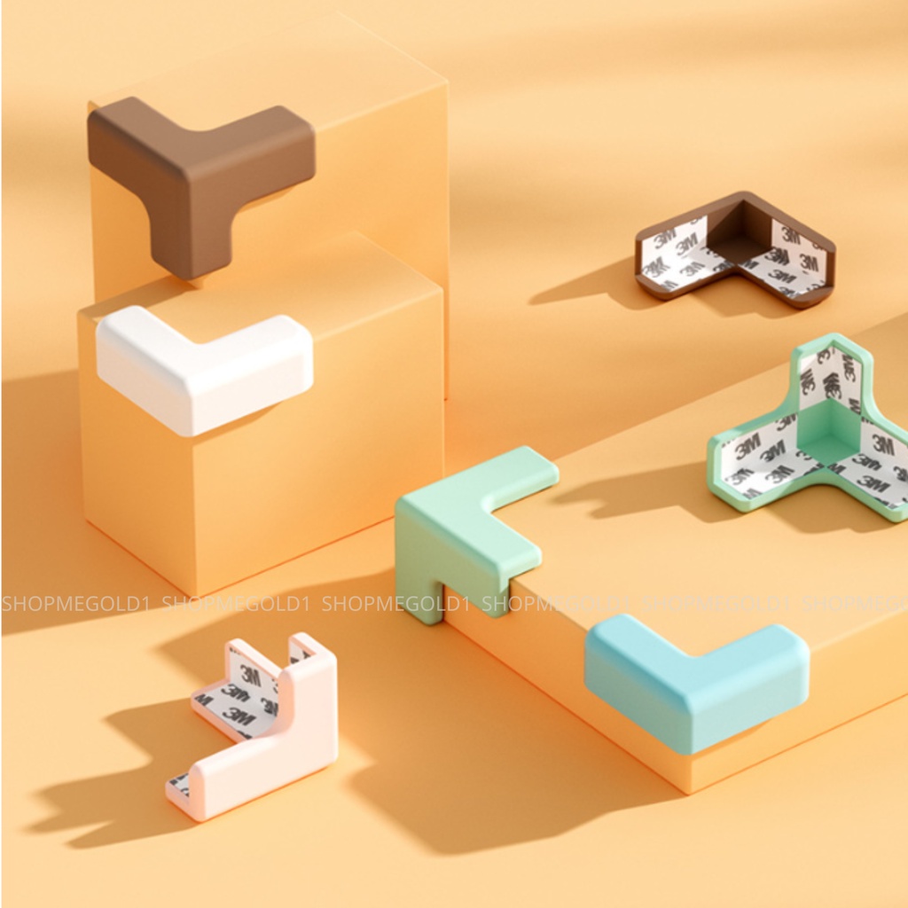 Bọc góc bàn silicon an toàn cho bé, Miếng bịt góc bàn góc giường giữ an toàn cho bé Shopmegold1