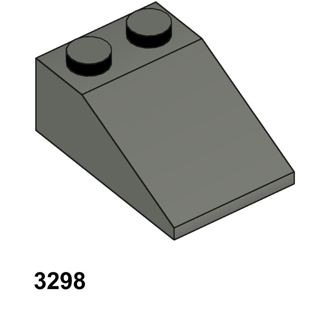 Combo 5 Cái Phụ kiện Moc Lego Mã 3298 ( xám đen )