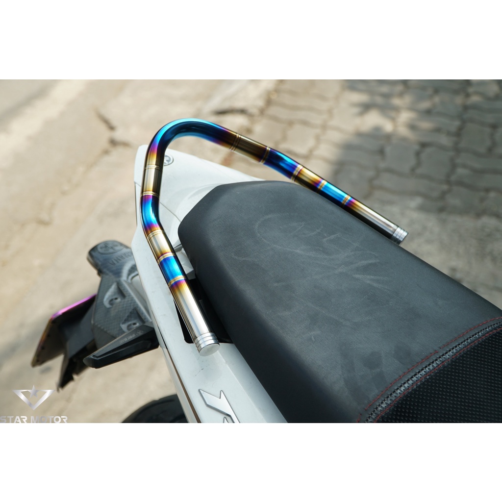 Tay xách, cảng sau Titanium Exciter 150, 155 chất liệu Titan mối hàn mũi tên