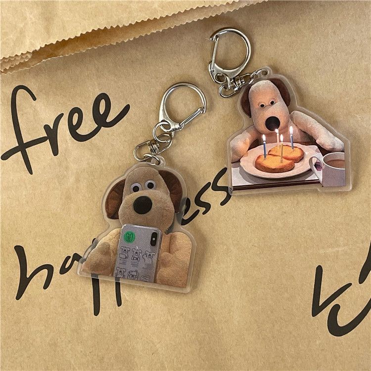 Móc Khóa acrylic Hình Cún Con Dễ Thương Xinh Xắn