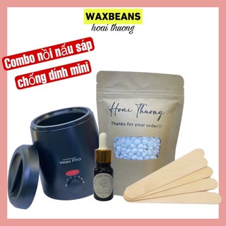 Combo nồi nấu sáp wax lông chống dính mini