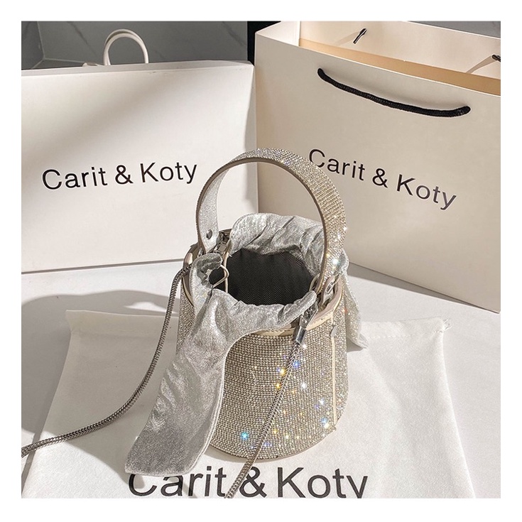 N210-Carit Koty túi xô đính đá cao cấp mang phong cách Retro