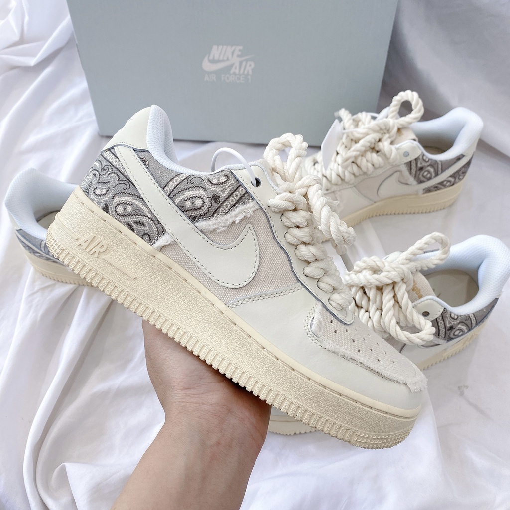 Giày AF1 Dây Thừng, Giày AIR FORCE 1 Dây Thừng nam nữ Bản Mới 2022 Cao Cấp Fullbox Bill