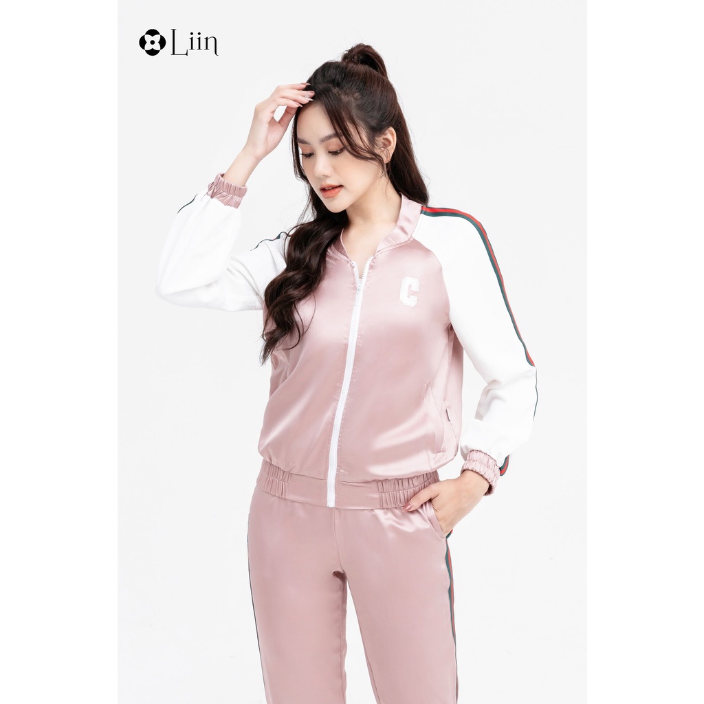 Set thể thao cao cấp lụa hồng kiểu dáng năng động trẻ trung Liin Clothing ST0012