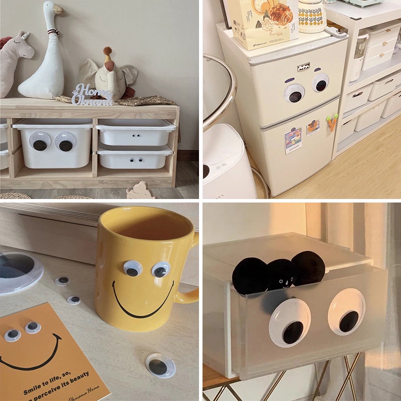 Miếng Dán Trang Trí Mắt Họa Tiết Đôi Mắt 3D Dễ Thương DIY